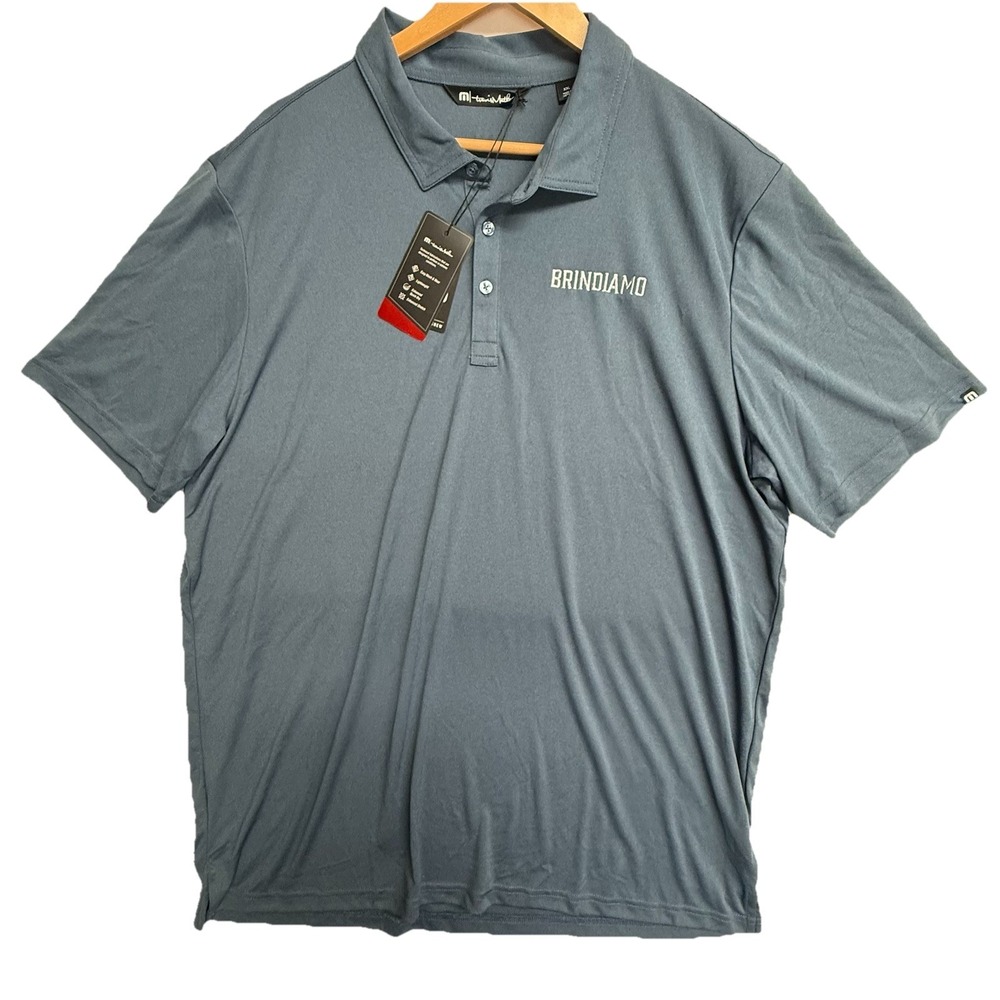 TravisMathew Polo Shirt XXL Blue Brindiamo Golf Performance NWT